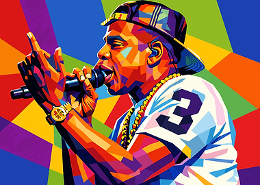Jay-Z Pop Art Portrait
