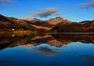 Snow-Capped Mountains Reflected in a Lake