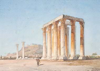 Ancient Greek Temple Ruins in Athens