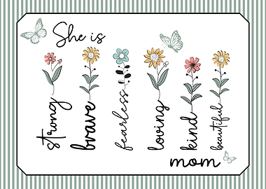 She is Mom Floral Art