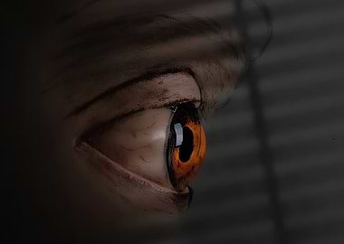 Close-up of a doll's eye