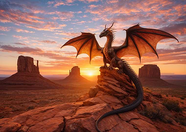 Southwest Desert Dragon Monument Valley