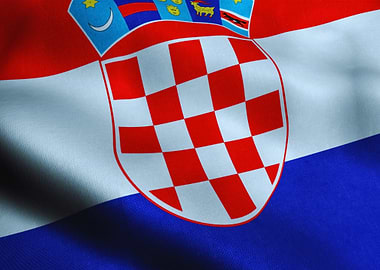 Croatian Flag Waving