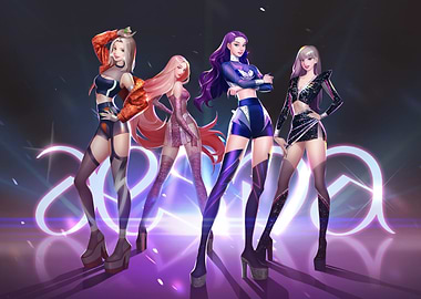 aespa Virtual K-Pop Group in Futuristic Outfits