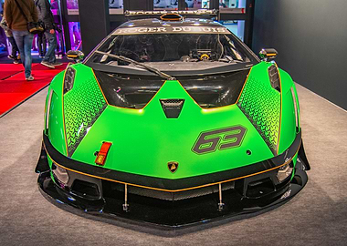 Green Lamborghini Race Car