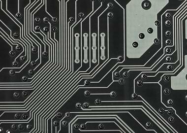 Close-up of a Printed Circuit Board