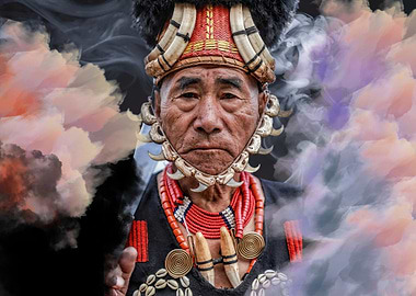 Elderly man in traditional attire