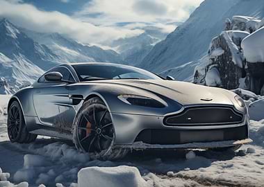 Aston Martin Vantage in winter