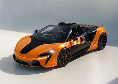 Orange McLaren Convertible Sports Car