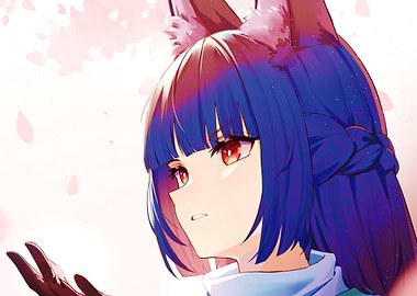 Anime Girl with Fox Ears