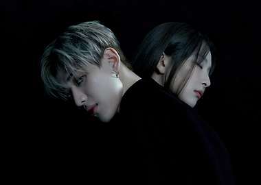 Couple Back to Back in Dark bambam
