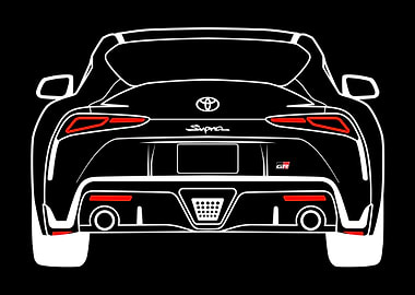 Toyota Supra GR Outline