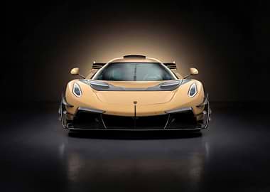 Golden Supercar Front View
