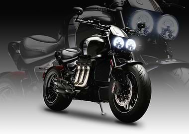 Black Triumph Rocket Motorcycle