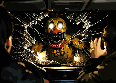 Scary Chica in a Car