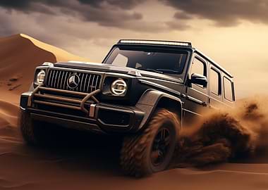 Mercedes G Wagon in Desert