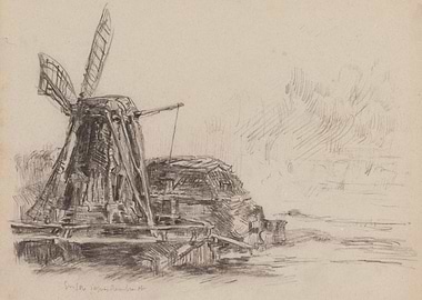 Sketch of a Dutch Windmill