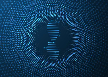 Abstract DNA Helix Digital Art