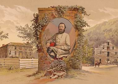 Civil War Portrait in Rustic Setting