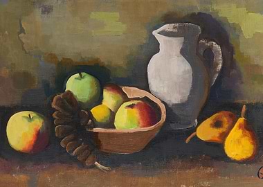 Still Life with Fruit and Pitcher