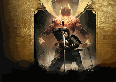 Samurai Warrior and Fiery Demon