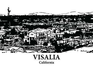 Visalia California Cityscape
