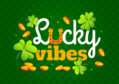 Lucky Vibes St. Patrick's Day Graphic