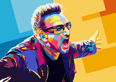 Pop Art Portrait of Bono