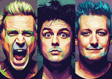 Green Day Pop Art Portrait
