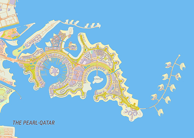 The Pearl-Qatar Map