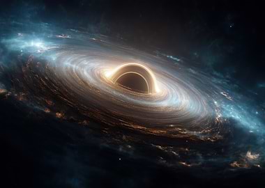 Black Hole With Giant Accretion Disk