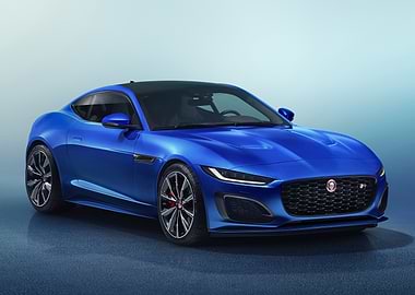 Blue Jaguar F-Type Coupe
