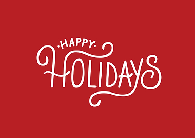 Happy Holidays Hand-Lettered Text