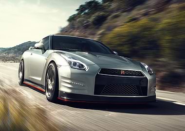 Nissan GT-R Driving on a Scenic Road