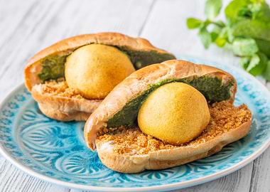 Indian Vada Pav Sandwiches