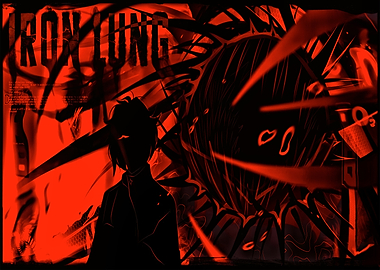 Red Abstract Anime Art