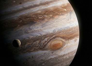 Jupiter and its moon