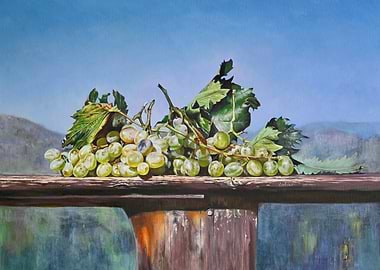 Still Life of Green Grapes