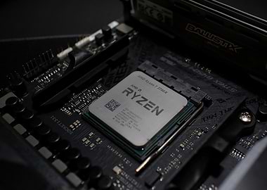 AMD Ryzen Processor on Motherboard