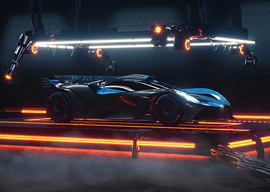 Futuristic Bugatti W16.4 Concept Car