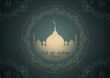 Eid Al Adha Mosque Silhouette