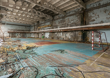 Abandoned gym in Prypiat