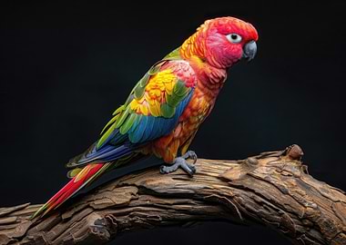 Vibrant Parrot on a Branch