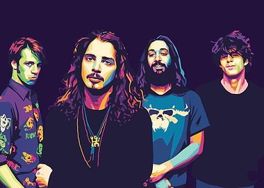 Grunge Rock Band Portrait