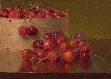 Cherries in a Wooden Crate