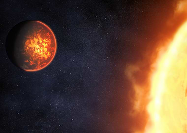 Exoplanet near a star