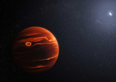 Exoplanet with Storms and Distant Stars