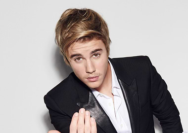 Justin Bieber in a Black Suit