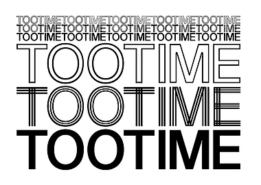 Text Art 'TOOTIME'