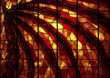 Dragon Wing Stained Glass Art